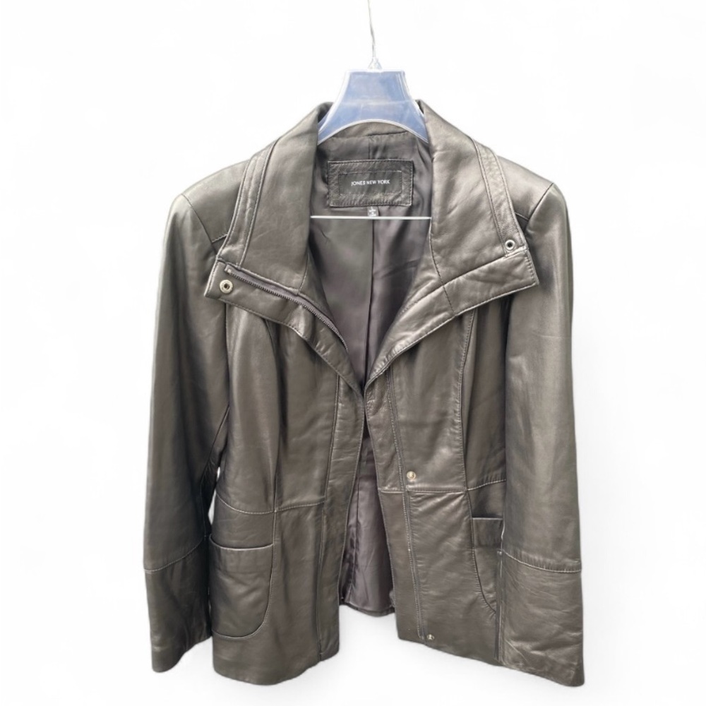 Jones New‎ York Women’s Black Leather Jacket
